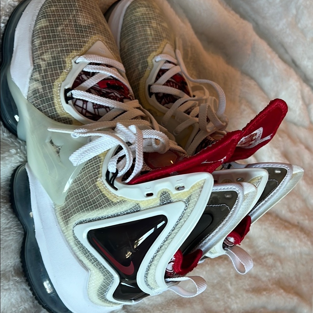 Nike Men's Sneakers with Red and White Accents